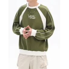 Pearson Marka MPT Amerikan Yüksek Sokak Çift Sweatshirt Ceketi İlkbahar ve Sonbahar Sezonu Trendy Marka Yuvarlak Yaka Kazak Üst Erkek Stili