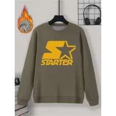 Erkekler için "STARTER" Grafikli Polar Astarlı Sweatshirt 