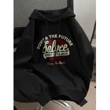 Geniolamode Vintage Splatter Erkek Casual Uzun Kollu Çok Yönlü Gevşek Kapüşonlu Sweatshirt Bahar ve Sonbahar için.