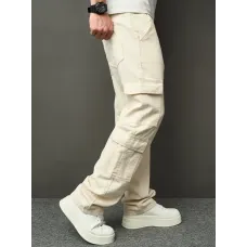 Erkekler için cepli bol kesim geniş paça kot pantolon