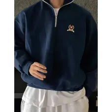  Günlük Fermuarlı Sweatshirt