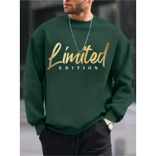 Harf baskılı kış ve bahar yaratıcı baskı moda erkek sweatshirt