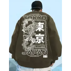 Tokyo Ejderha Baskılı Sweatshirt