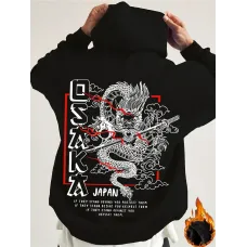 Ejderha Baskılı Hoodie