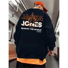Günlük Pamuk Karışımlı Kapüşonlu Sweatshirt